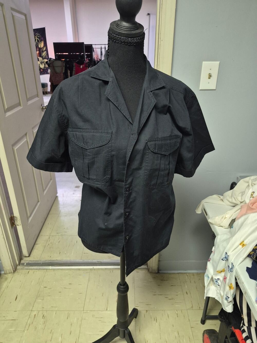 Men's Short-Sleeve Utility Shirt - Black